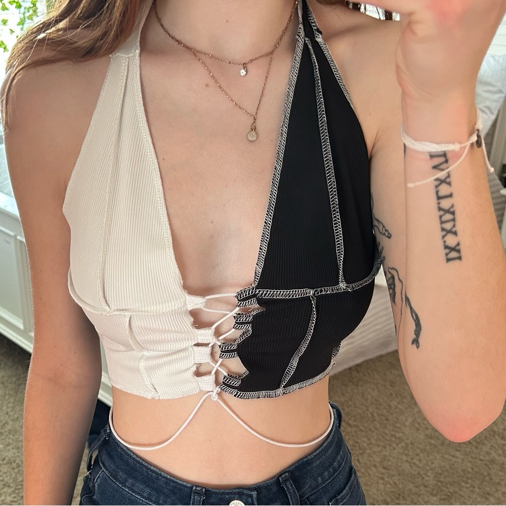 Cute laced crop top
